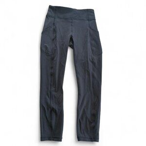 Lululemon Invigorate High-Rise Crop 23" Black leggings Size 4 W6BDVS